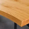 Massiver Esstisch LOFT 200cm natur Eichenholz schwarzes Eisengestell Industrial