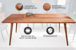 Massiver Esstisch MYSTIC LIVING 160cm Akazie natur Massivholz