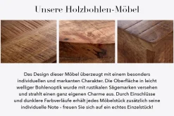 Massiver Esstisch THOR 240cm natur recyceltes Pinienholz Industrial Design