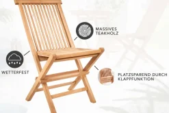 Massiver Gartenstuhl EMPIRE TEAK Teakholz klappbar Hochlehner wetterfest