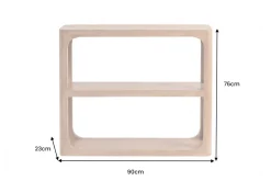 Massiver Konsolentisch ELEMENTS 90cm braun honey finish Mangoholz Regal