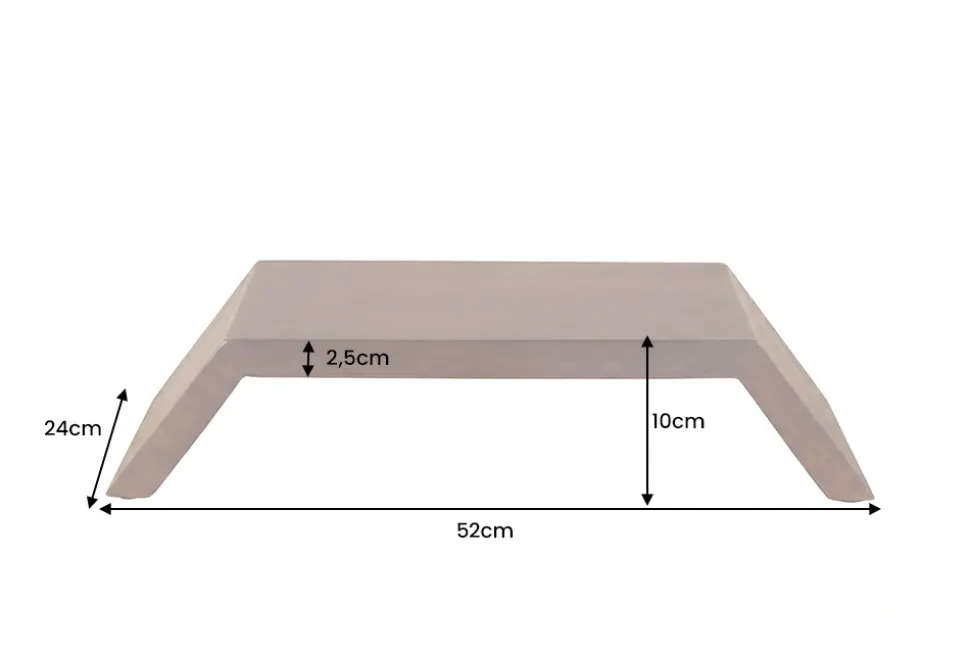 Massiver Monitorständer GATSBY 50cm braun Mangoholz Laptoptisch Erhöhung