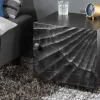 Massiver Nachttisch SCORPION 50cm schwarz Mangoholz Beistelltisch mit 3D Schnitzereien
