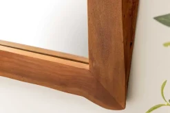 Massiver Spiegel MAMMUT 160cm braun Akazienholz Baumkante Wandspiegel