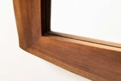 Massiver Spiegel MAMMUT 160cm braun Akazienholz Baumkante Wandspiegel