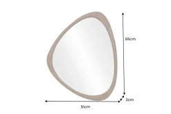 Massiver Wandspiegel ORGANIC 65cm braun Walnussholz-Design