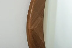 Massiver Wandspiegel ORGANIC 65cm braun Walnussholz-Design