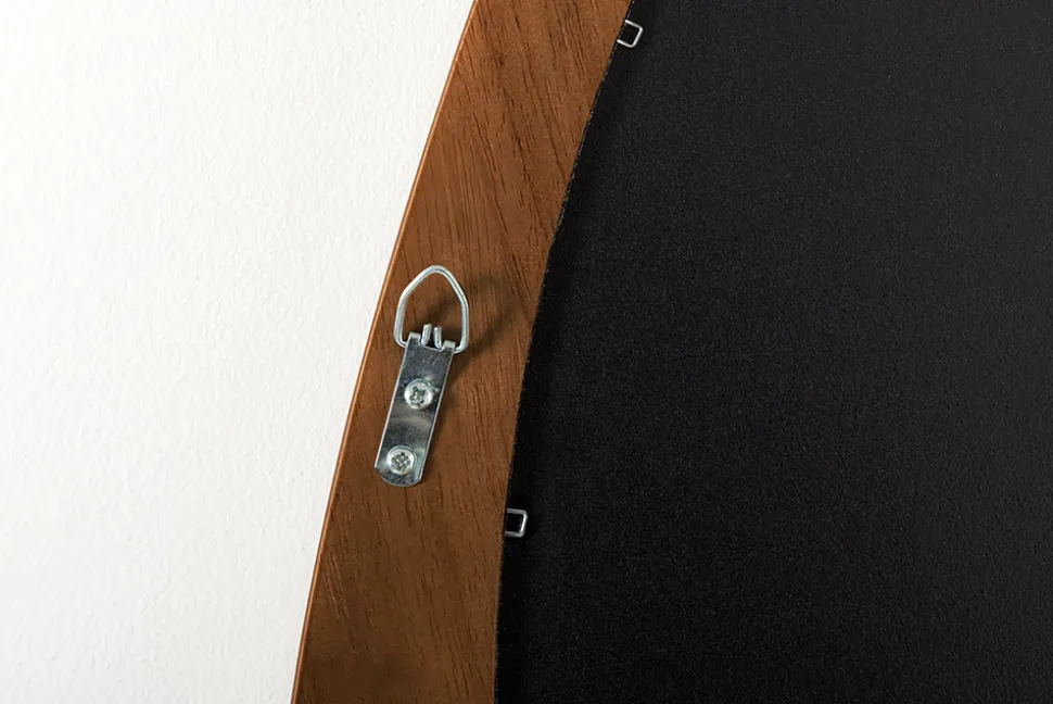 Massiver Wandspiegel ORGANIC 90cm braun Walnussholz-Design