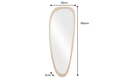 Massiver Wandspiegel ORGANIC 165cm natur Eichenholz-Design