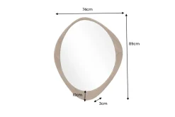 Massiver Wandspiegel ORGANIC 90cm natur Eichenholz-Design