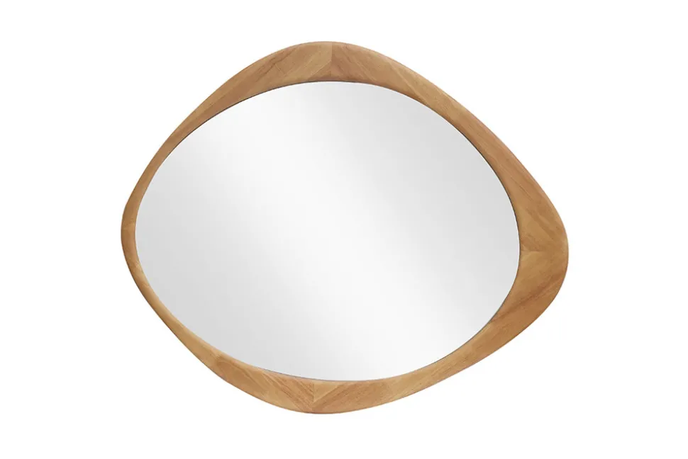 Massiver Wandspiegel ORGANIC 90cm natur Eichenholz-Design
