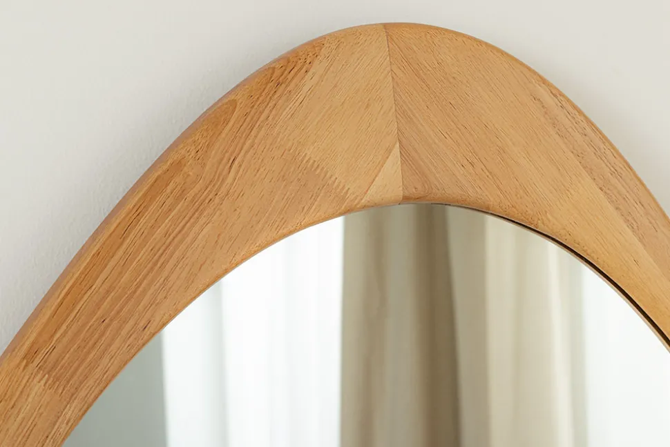 Massiver Wandspiegel ORGANIC 90cm natur Eichenholz-Design