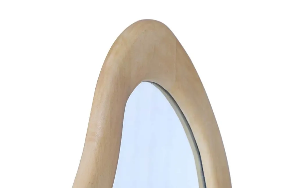 Massiver Wandspiegel ORGANIC 130cm creme Mangoholz flexibel aufhängbar