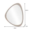 Massiver Wandspiegel ORGANIC 65cm natur Eichenholz-Design