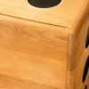 Massiver Würfel-Hocker CUBE 40cm natur Mangoholz Beistelltisch stapelbar