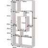 Massives Bücherregal CUBUS 180cm braun Sheesham stone finish einzigartige Maserung