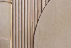 Massives Sideboard ART DECO 170cm weiß gekälkt Mangoholz 3D-Front handmade