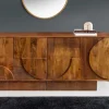 Massives Sideboard ART DECO 170cm braun smoke Mangoholz 3D-Front