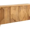 Massives Sideboard ART DECO 170cm cream finish beige Mangoholz abgerundet