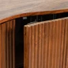 Massives Sideboard GRANDEUR 180cm braun Mangoholz schwarz Metall