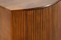 Massives Sideboard GRANDEUR 180cm braun Mangoholz schwarz Metall