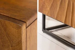 Massives Sideboard SCORPION 140cm braun Mangoholz aufwendige 3D Schnitzereien