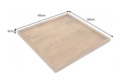 Massives Tablett MAKASSAR 50cm braun Mangoholz honey finish handmade