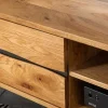 Massives TV-Board LIVING EDGE 160cm Wildeiche geölt Baumkanten Lowboard