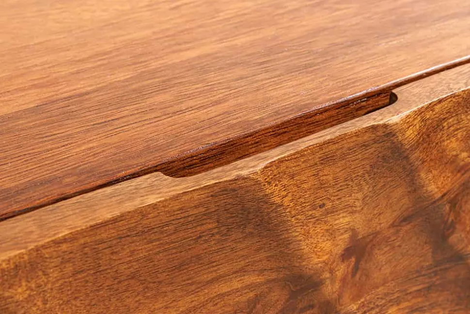 Massives TV-Board SCORPION 200cm braun Mangoholz hängend Lowboard