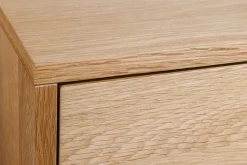 Massives TV-Lowboard LIVING EDGE 160cm natur Eichenholz Baumkante mit Hairpin Legs