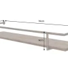 Massives Wandregal HERITAGE 75cm natur Pinienholz gold Metall