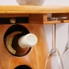 Massives Weinregal BODEGA 84cm natur Pinienholz Weinfass Barschrank für 14 Flaschen