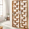 Massivholz Bücherregal JAVA 200cm natur Teakholz Standregal Raumtrenner recycelt