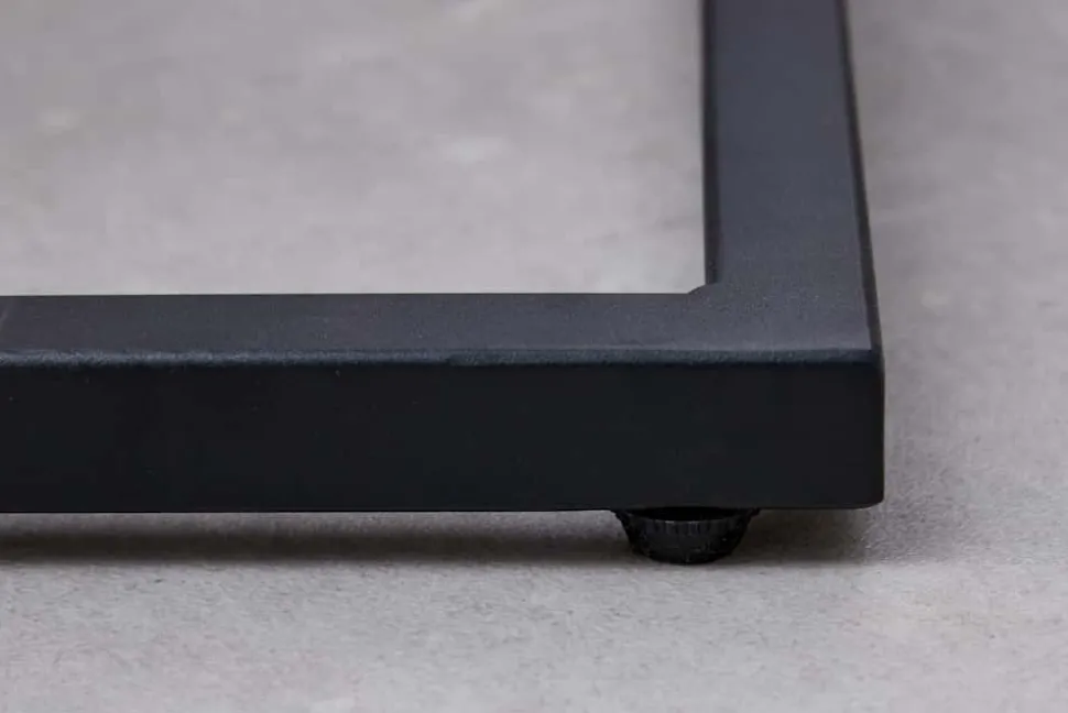 Massivholz Beistelltisch SCANDINAVIA 45cm natur Wildeiche Metall schwarz Laptoptisch