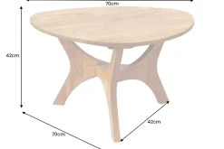 Massivholz Couchtisch ARCHITECTURE 70cm natur honey finish Akazie dreieckig