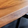 Massivholz Couchtisch MAMMUT 110cm Akazie schwarz 3,5cm Tischplatte Baumkante