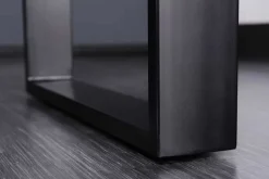 Massivholz Esstisch IRON CRAFT 140cm braun schwarz Sheesham stone finish Industrial
