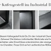 Massivholz Esstisch IRON CRAFT 200cm braun schwarz Sheesham stone finish Industrial