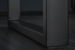 Massivholz Esstisch MAMMUT 200cm Akazie 3,5cm Tischplatte Baumkante Metall schwarz