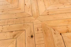 Massivholz Esstisch MOSAIK 200cm natur Pinienholz recycelt Sterngestell