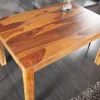 Massivholz Esstisch PURE 135cm braun Sheeshamholz stone finish einzigartige Maserung