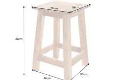 Massivholz Hocker JAKARTA 50cm recycelt Beistelltisch Sitzhocker