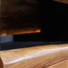 Massivholz Sideboard GRAND ACACIA 180cm braun Akazie mit LED-Beleuchtung Baumkante