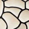 Massivholz Sideboard VULCANO 180cm weiß schwarz Mangoholz mit 3D Schnitzereien handmade Metallgestell gold