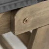 Massivholz Sitzbank MODULAR 155-190cm grau Akazie inkl. Kissen Gartenbank klappbar