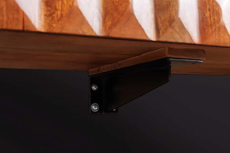 Massivholz TV Lowboard VULCANO 160cm hängend natur Mango Wohnzimmer
