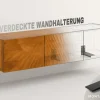 Massivholz TV-Bank SCORPION 160cm braun Mango Lowboard Hängeschrank