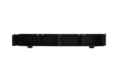 Massivholz TV-Lowboard MOUNTAIN SOUL 200cm Akazie grün bronze hängend Naturstein schwarz