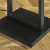 Minimalistische Stehlampe COLLEEN 160cm weiß schwarz Stoffschirm mit Metallfuß