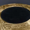 Moderne Deko Vase ABSTRACT ORIENT 35cm gold rund Metall Hammerschlag-Design